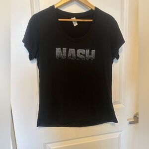 Nashville rhinestone “Nash” large tshirt. Super soft. Like new